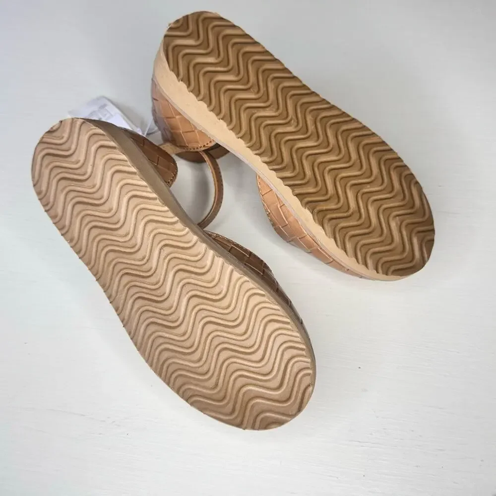 Old Navy Toddler Girl Chunky Low Heel Brown Buckle-Strap Ballet Shoe Sz 9